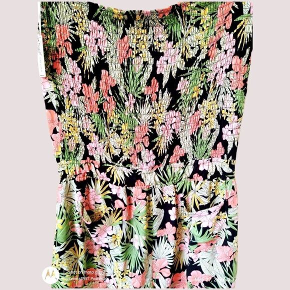 NEW Go COCO Women's Tropical Floral Plus Size Romper - Picture 10 of 12
